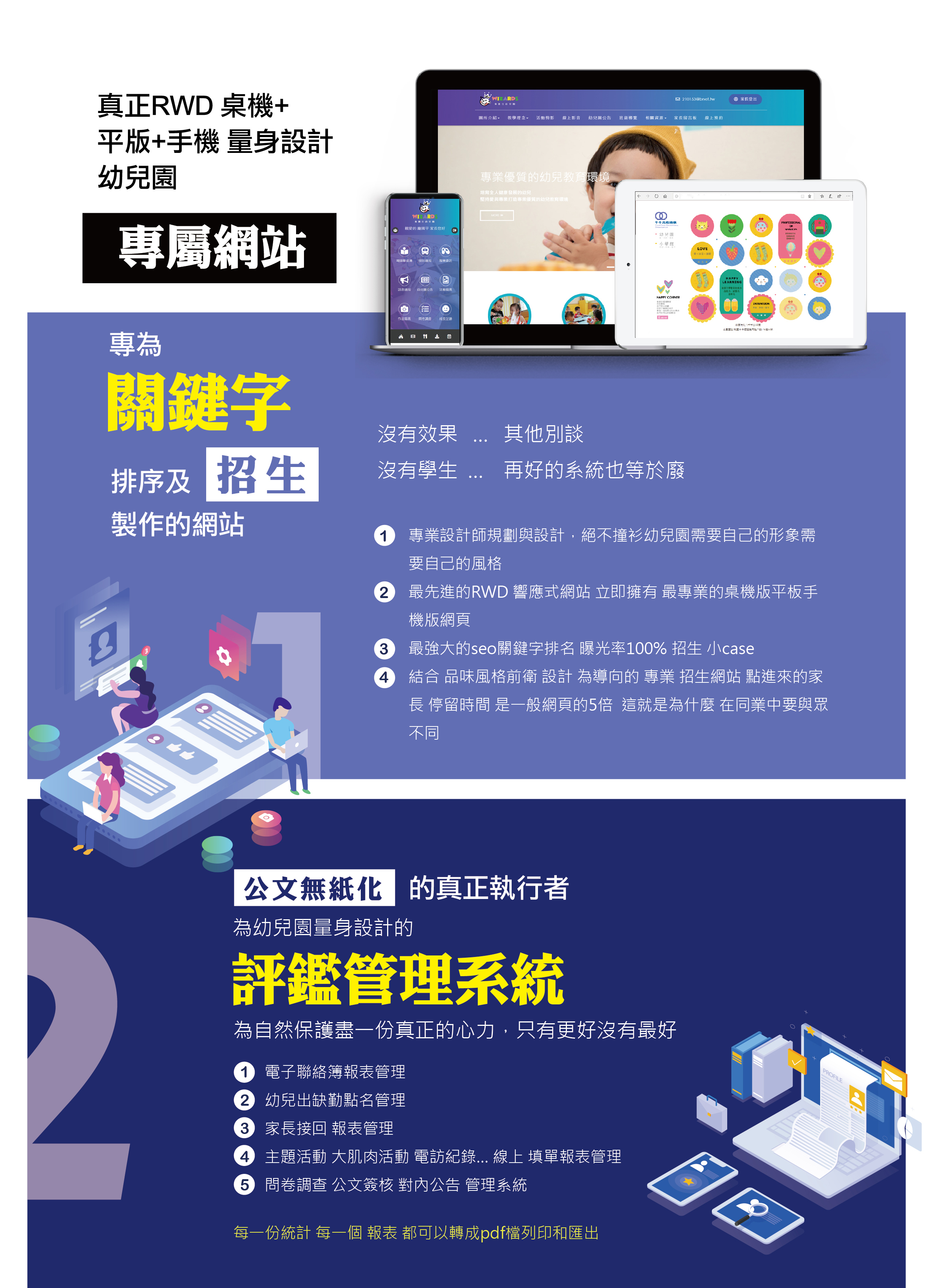 幼兒園網站設計電子聯絡簿APP