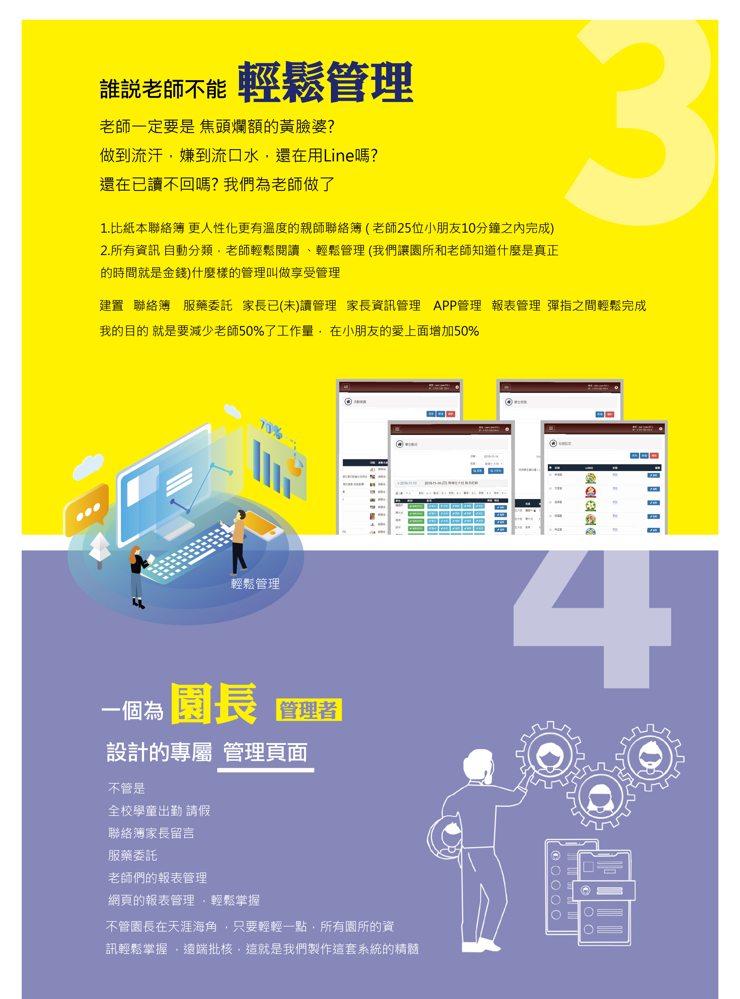 幼兒園網站設計電子聯絡簿APP